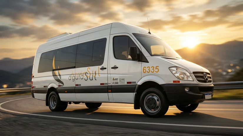 Van Mercedes-Benz da Águia Sul Turismo, número 6335